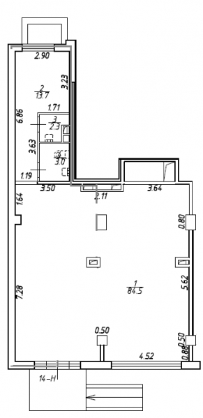 Сдам в аренду помещение свободного назначения 105 м.кв.
