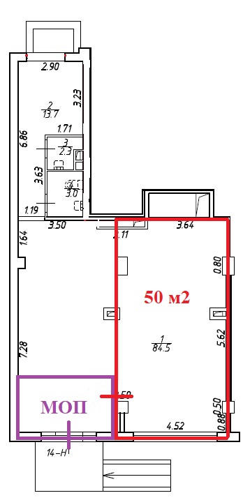 Сдам в аренду помещение свободного назначения 50 м.кв.
