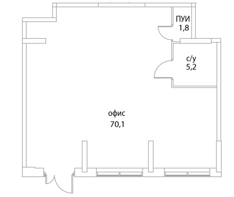 Сдам в аренду помещение свободного назначения 77.1 м.кв.