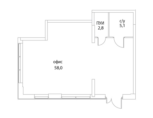 Сдам в аренду помещение свободного назначения 65.9 м.кв.