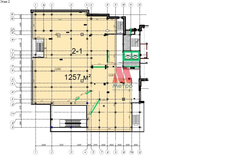 Сдам в аренду помещение свободного назначения 1257 м.кв.