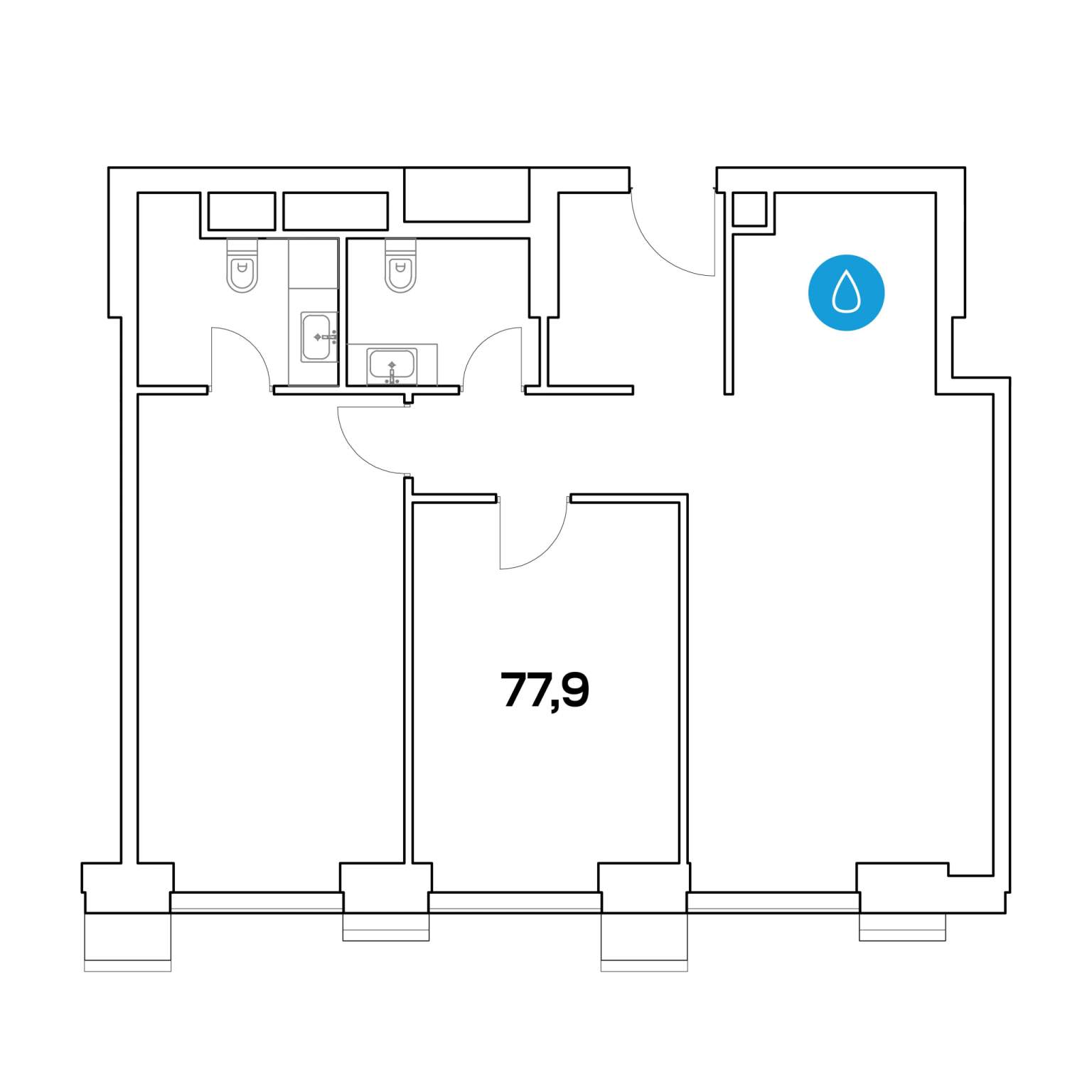 Продам офис 77.9 м.кв.