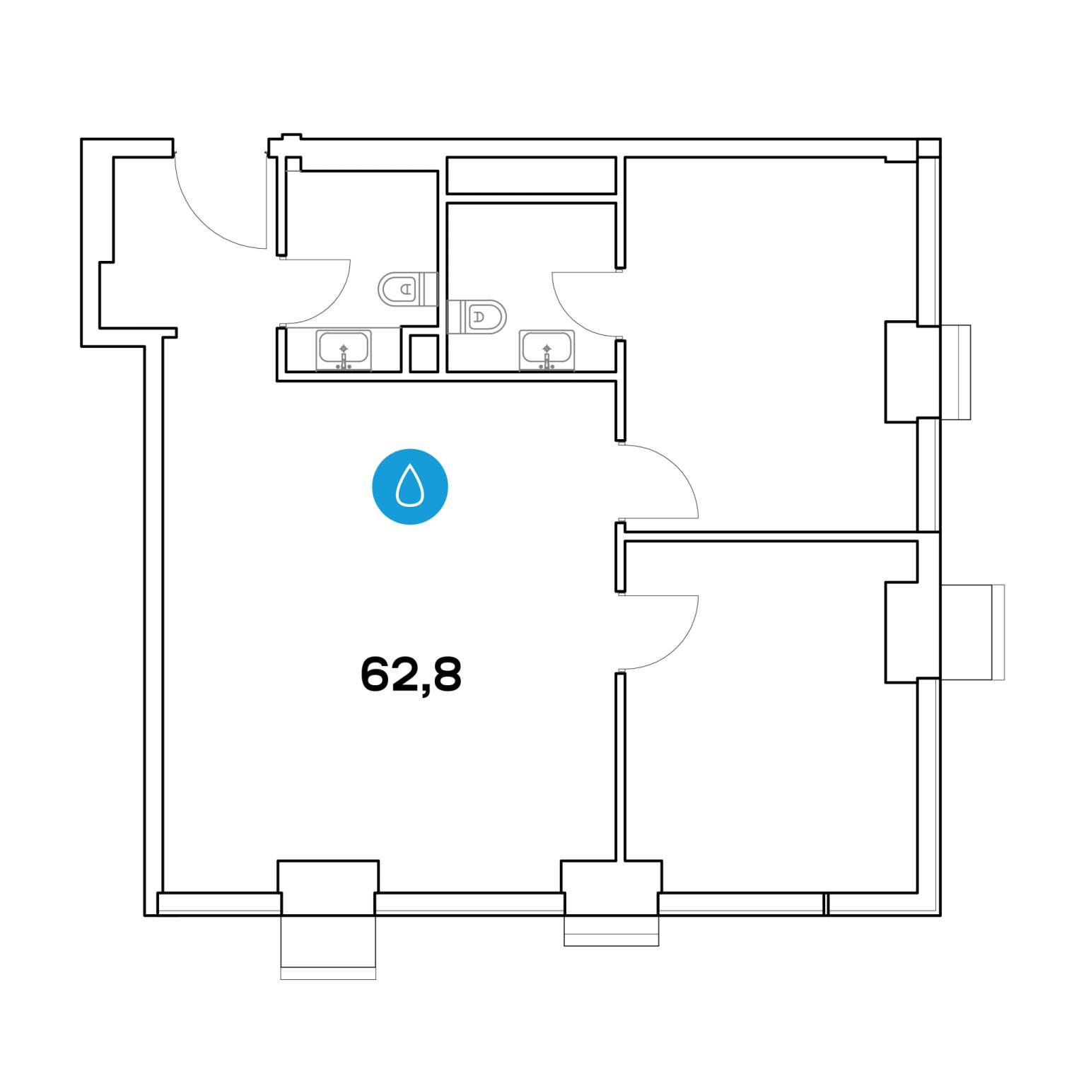Продам офис 62.8 м.кв.