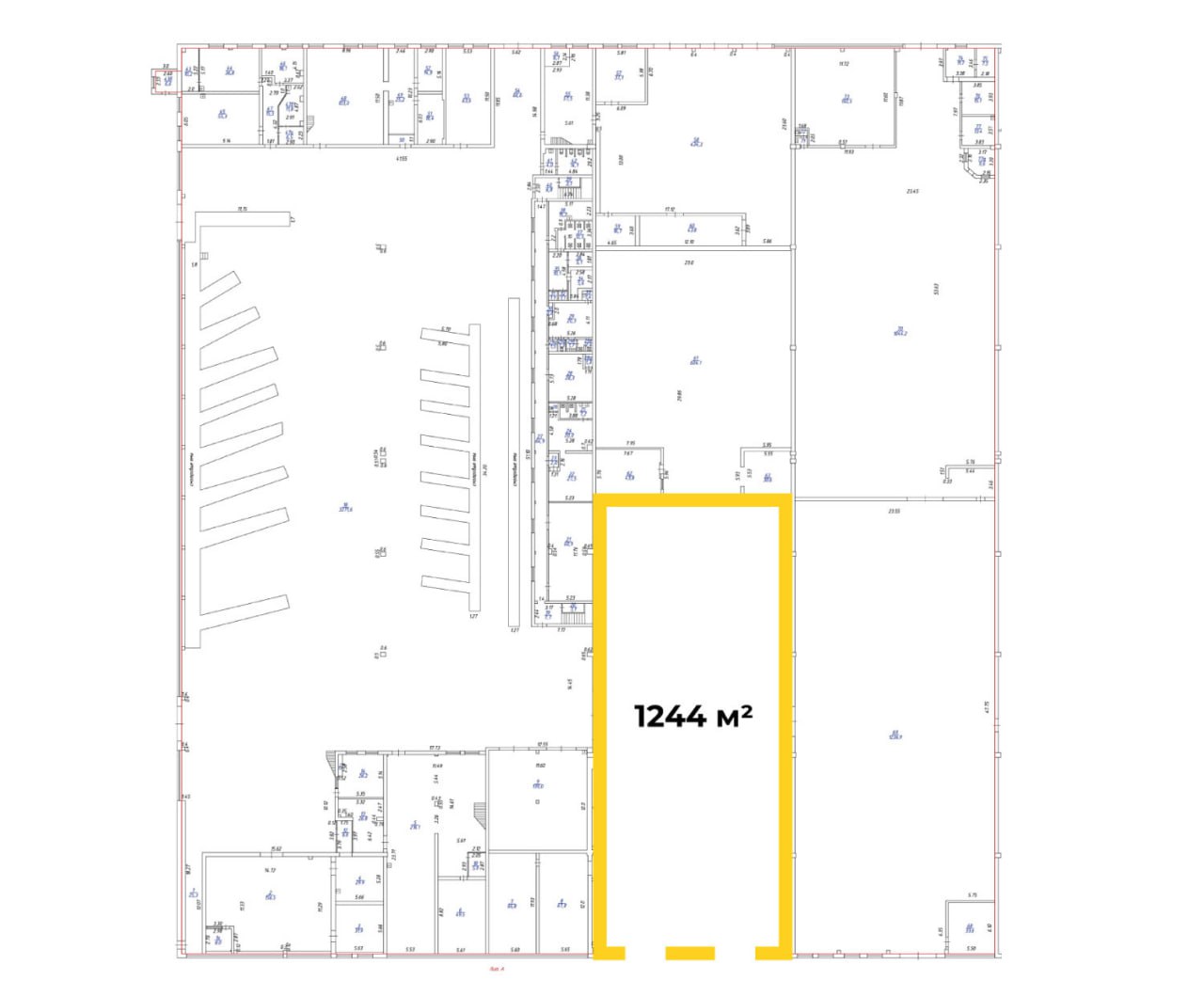 Сдам в аренду склад 1244 м.кв.