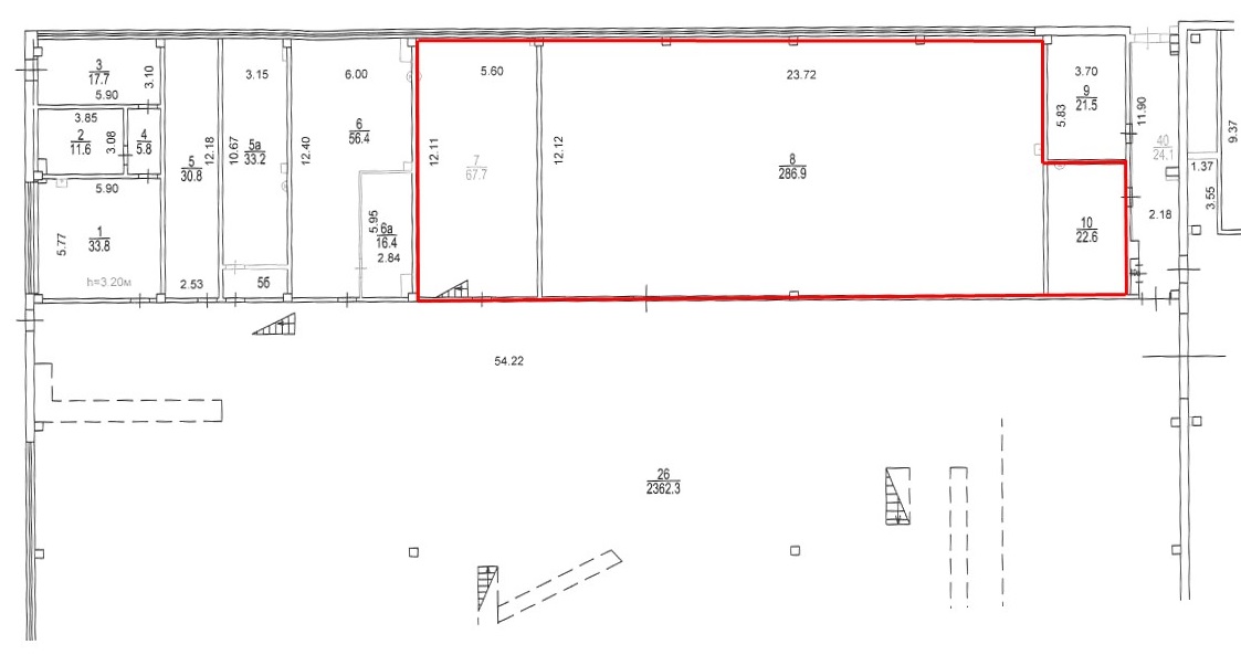 Сдам в аренду помещение свободного назначения 422.4 м.кв.