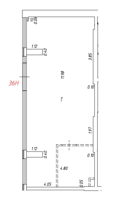 Сдам в аренду помещение свободного назначения 55.9 м.кв.