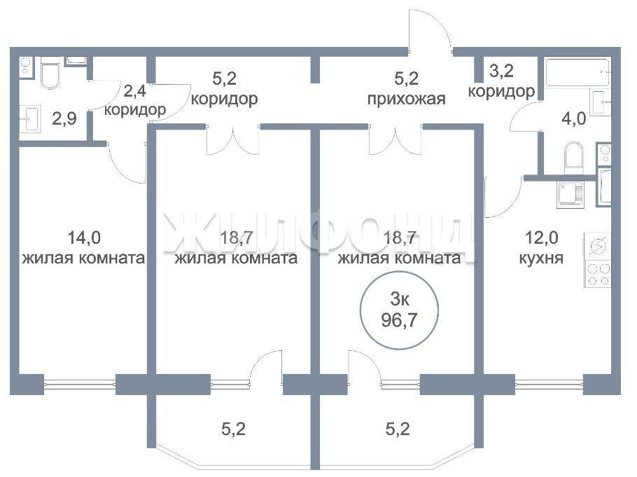 Квартира на продажу в Нефтеюганске, 5-й микрорайон, 48 фото №1