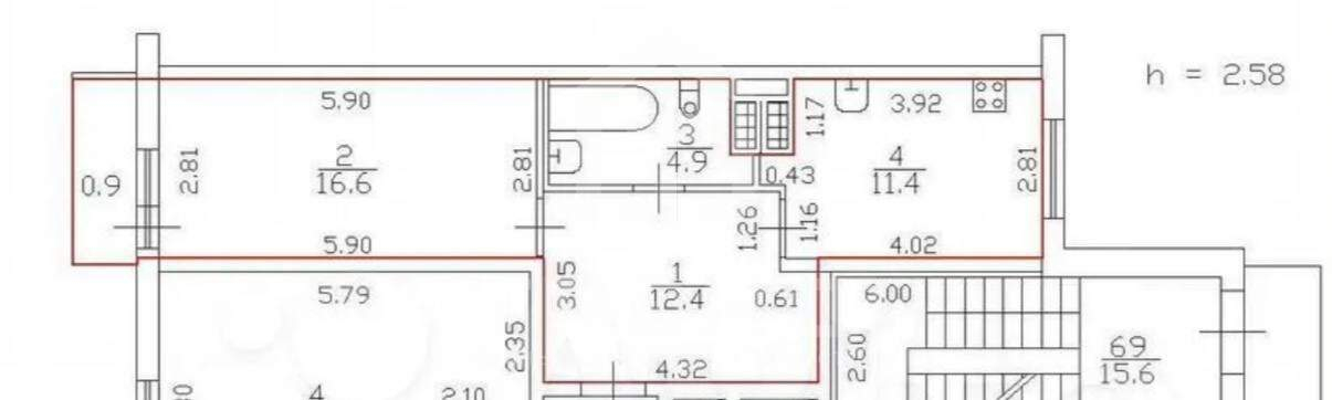Квартира на продажу в посёлке Шушары, Новгородский проспект, 10 фото №13