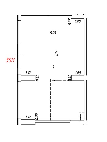 Сдам в аренду помещение свободного назначения 40.4 м.кв.