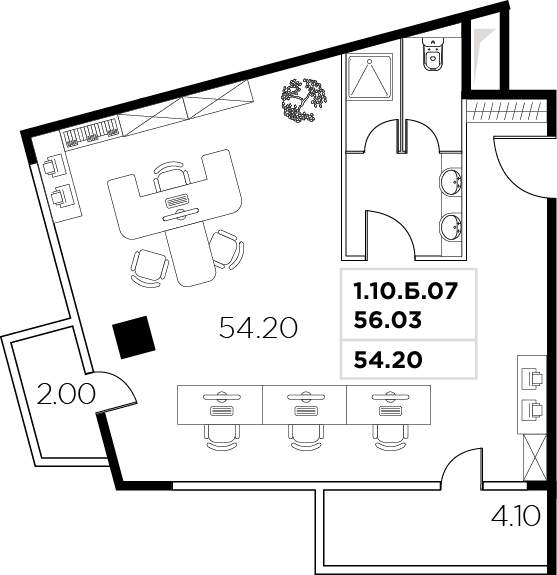 Продам офис 60.3 м.кв.