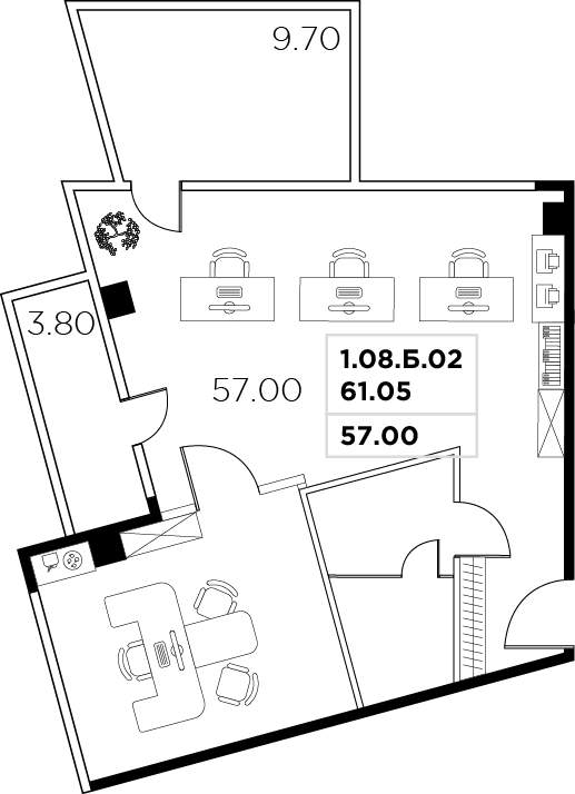 Продам офис 70.5 м.кв.