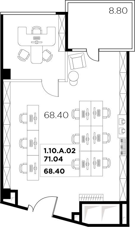 Продам офис 77.2 м.кв.