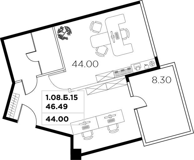 Продам офис 52.3 м.кв.