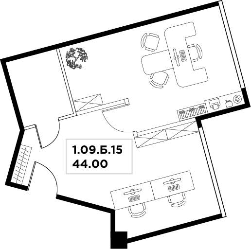 Продам офис 44 м.кв.