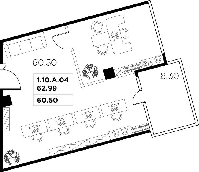 Продам офис 68.8 м.кв.