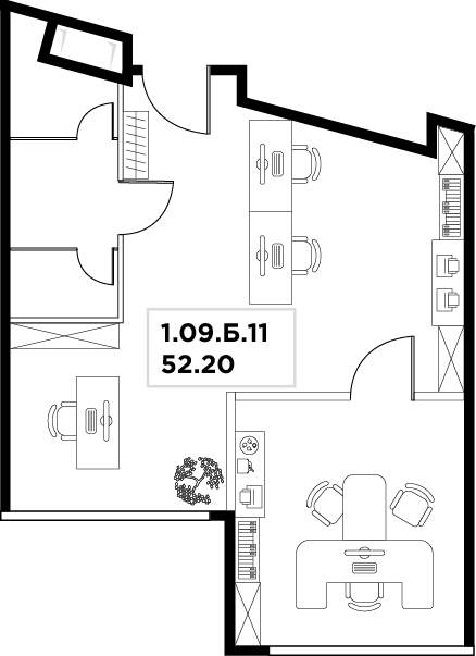 Продам офис 52.2 м.кв.