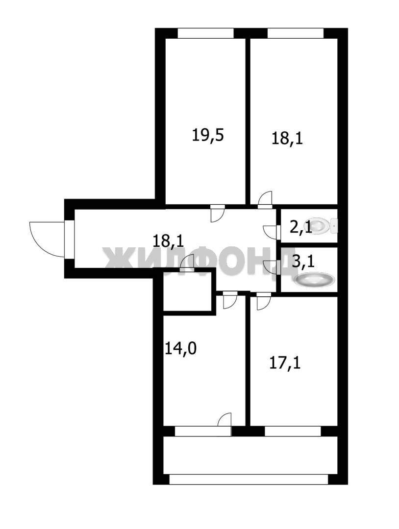 Квартира на продажу в Барнауле, Лазурная улица, 19 фото №16