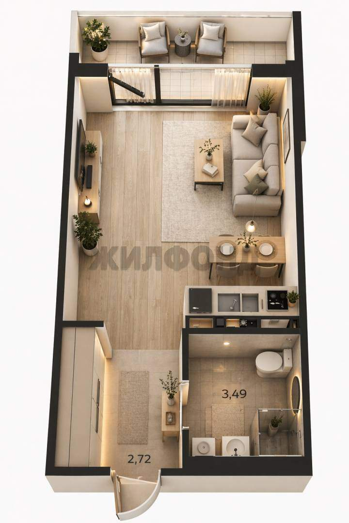 Квартира на продажу в Барнауле, Юрина улица, 180Д фото №16