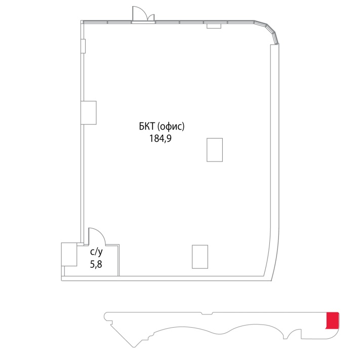 Сдам в аренду помещение свободного назначения 190.7 м.кв.