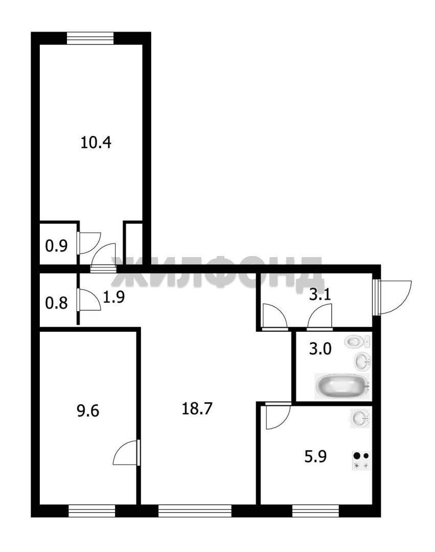 Квартира на продажу в Иркутске, Красных Мадьяр улица, 133 фото №15