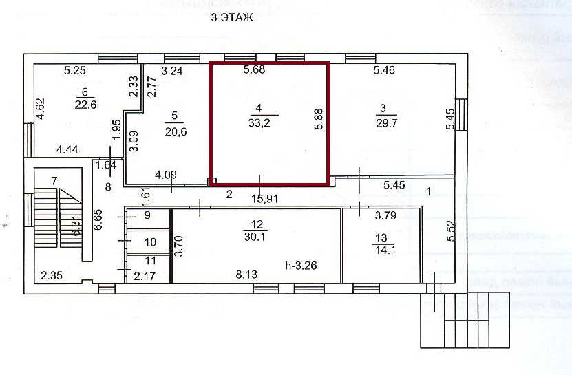 Сдам в аренду офис 33.2 м.кв.