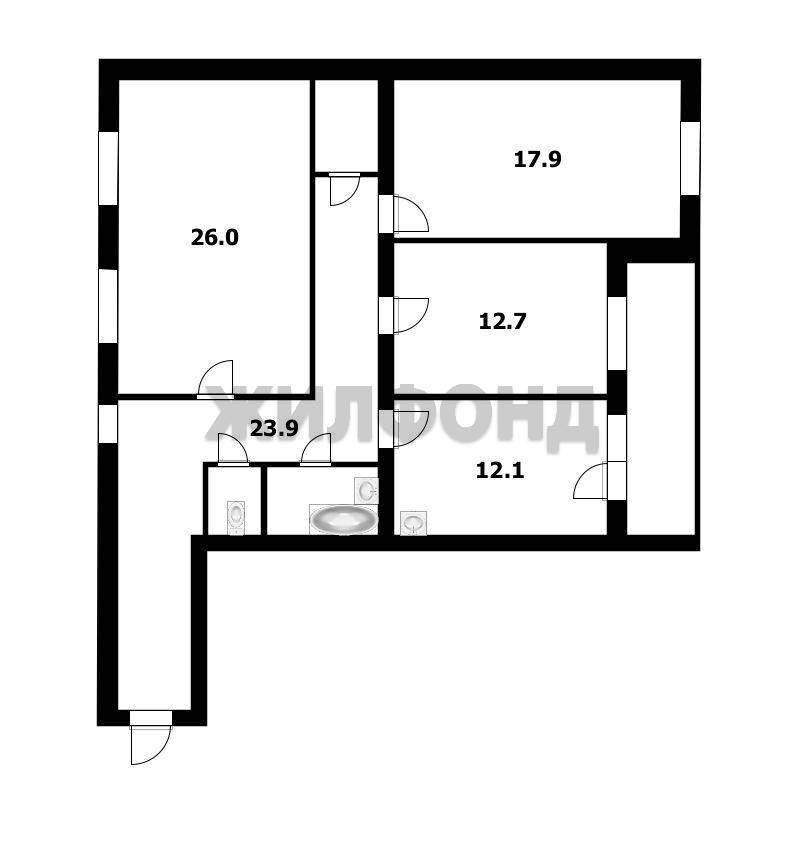 Квартира на продажу в Барнауле, Фурманова проезд, 26а фото №19