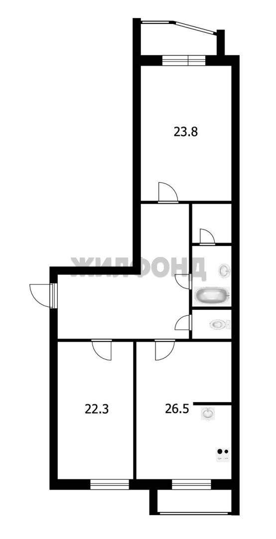 Квартира на продажу в Томске, Аркадия Иванова улица, 27 фото №12