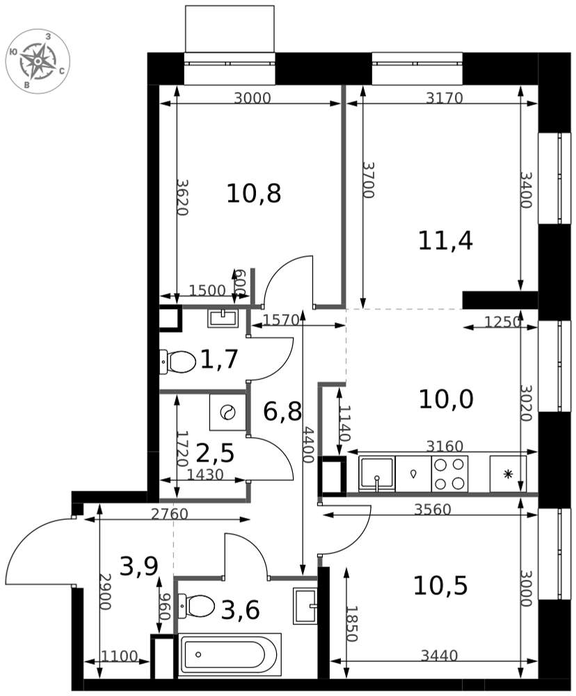 Продам помещение свободного назначения 3.2 м.кв.