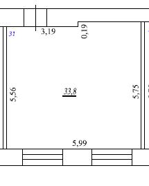 Сдам в аренду офис 33.8 м.кв.
