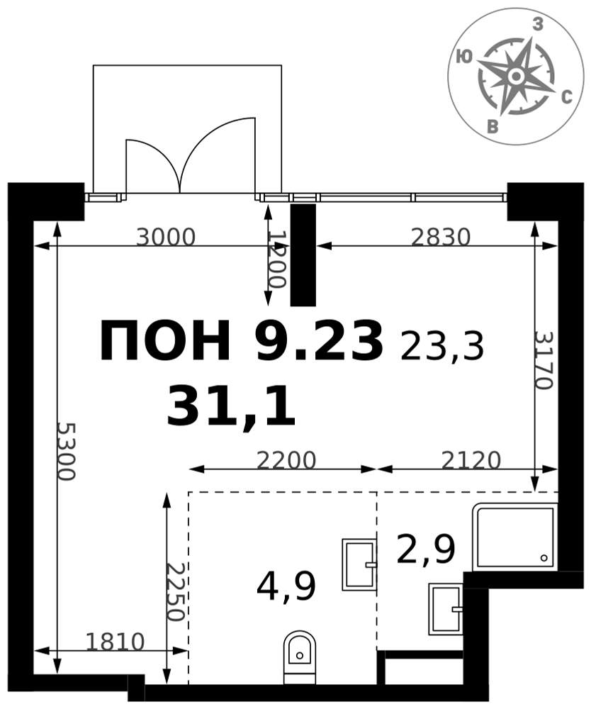 Продам помещение свободного назначения 31.1 м.кв.