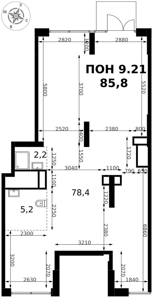 Продам помещение свободного назначения 85.8 м.кв.