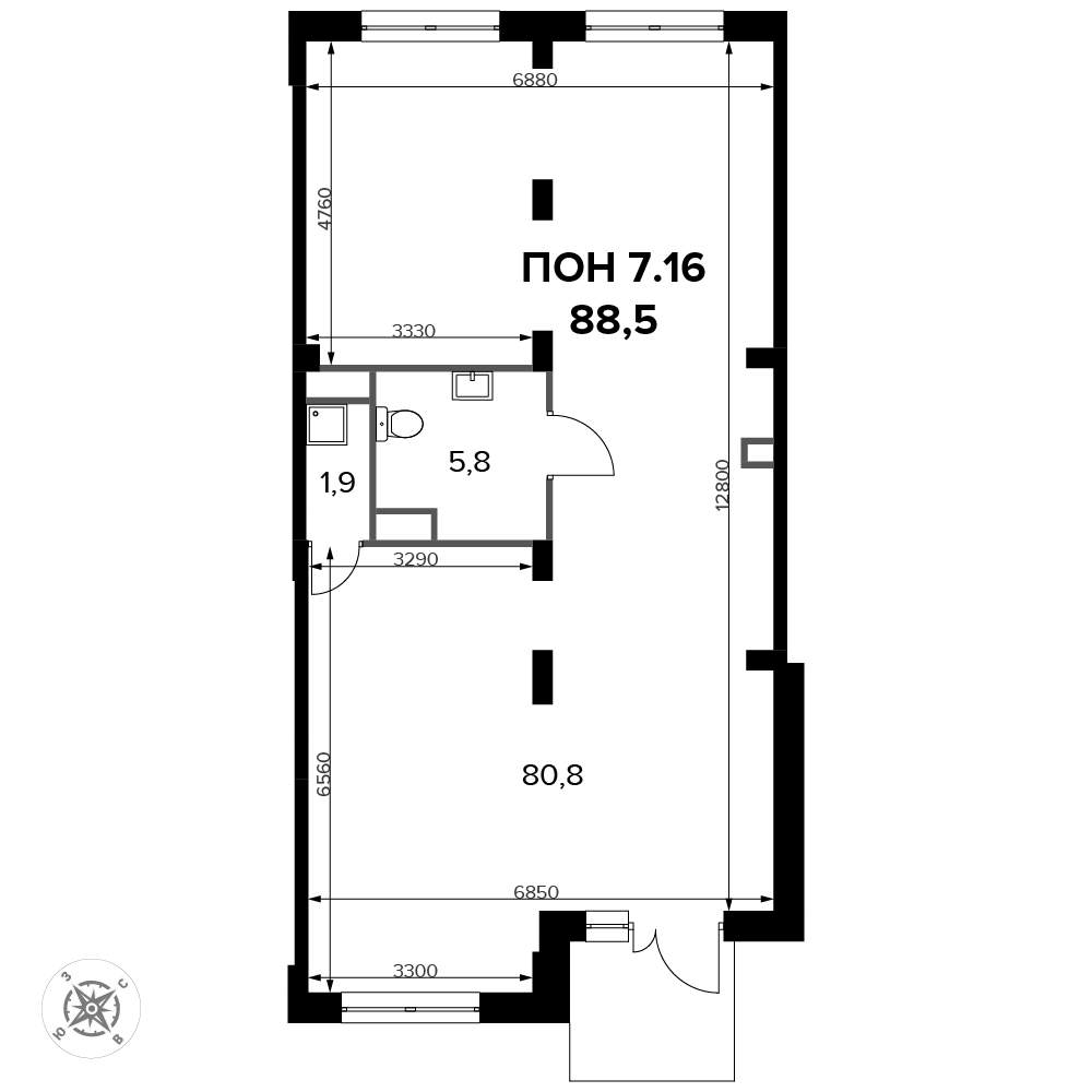 Продам помещение свободного назначения 88.6 м.кв.