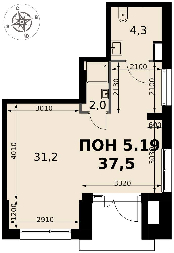 Продам помещение свободного назначения 37.5 м.кв.