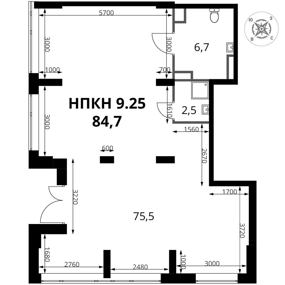 Продам помещение свободного назначения 84.7 м.кв.