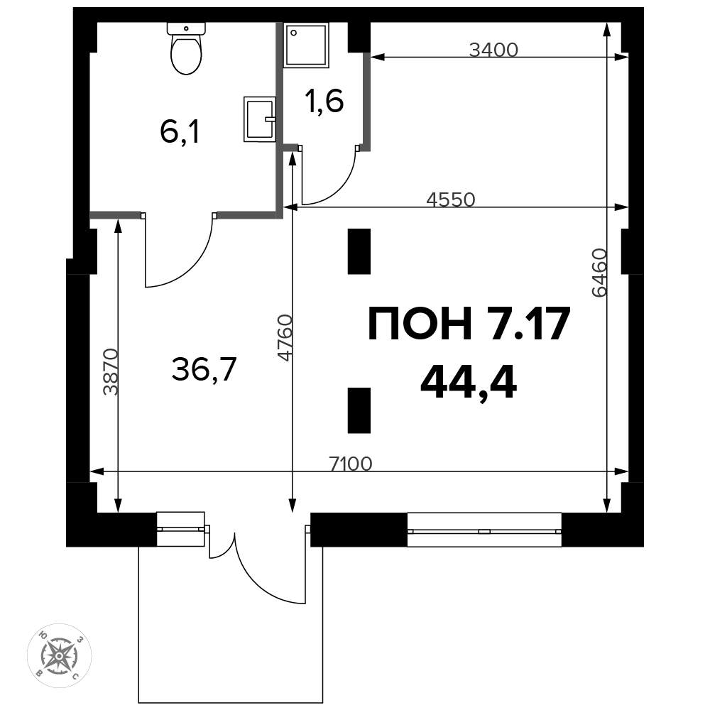 Продам помещение свободного назначения 44.4 м.кв.