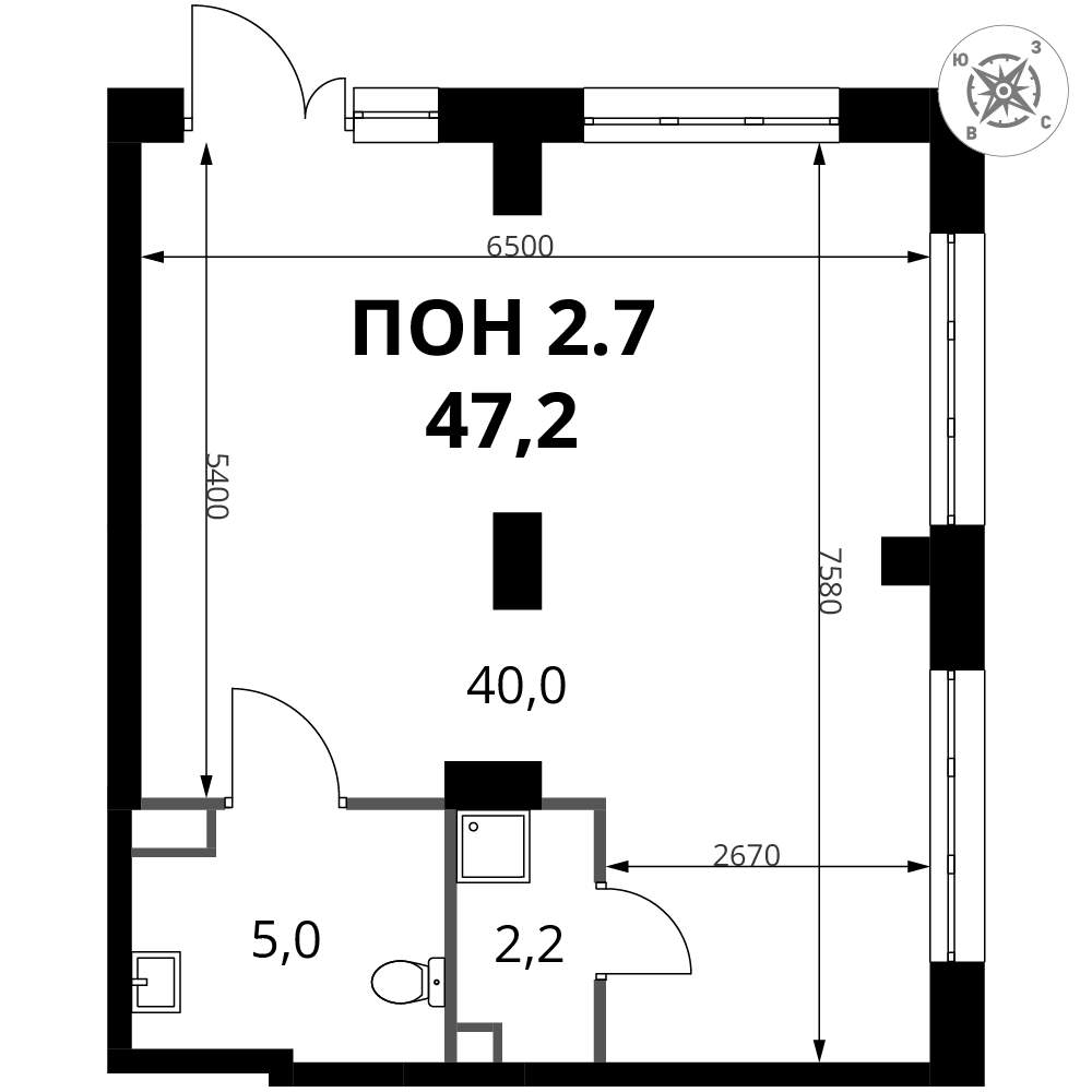 Продам помещение свободного назначения 47.1 м.кв.