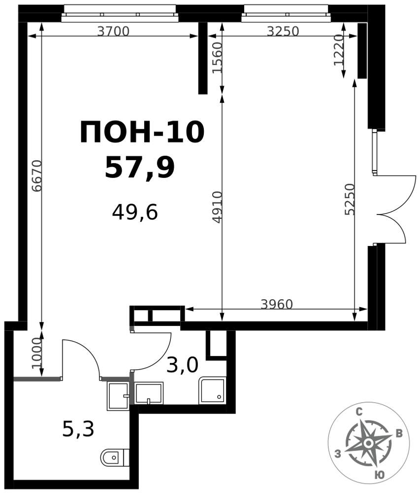Продам помещение свободного назначения 57.9 м.кв.