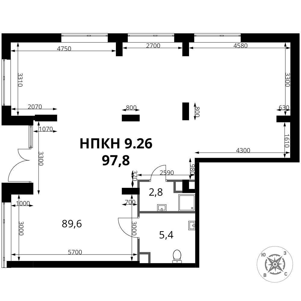 Продам помещение свободного назначения 97.8 м.кв.
