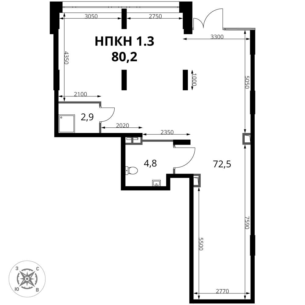 Продам помещение свободного назначения 80.2 м.кв.