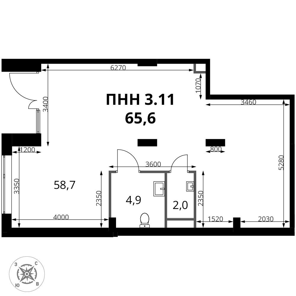 Продам помещение свободного назначения 65.6 м.кв.