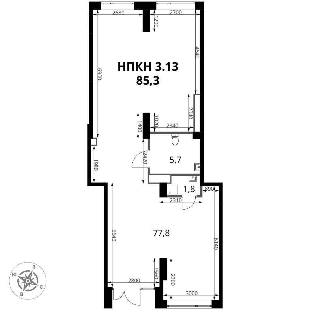 Продам помещение свободного назначения 85.3 м.кв.
