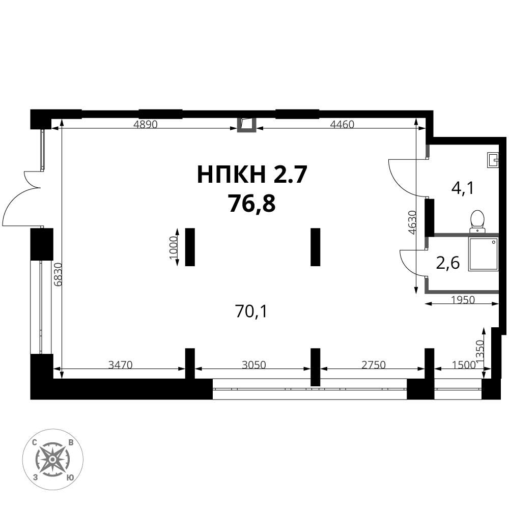 Продам помещение свободного назначения 76.8 м.кв.