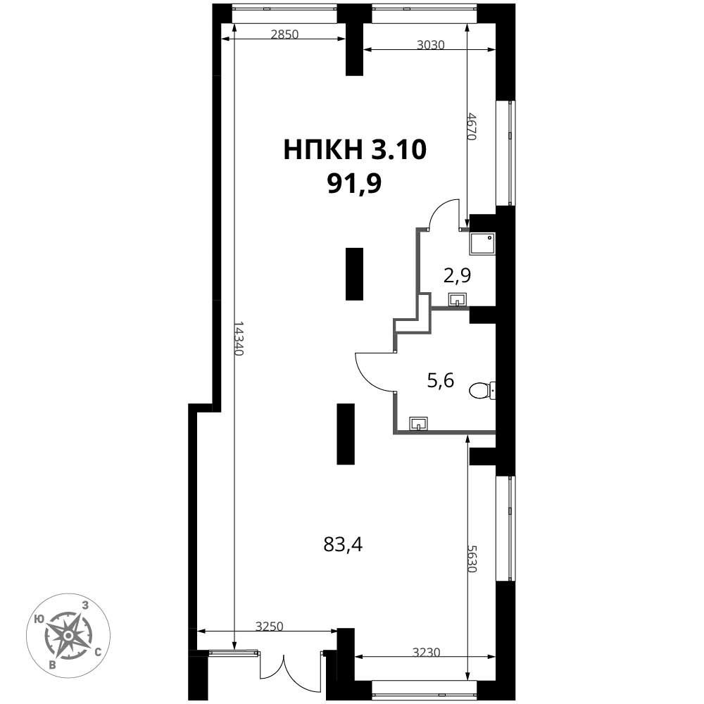 Продам помещение свободного назначения 91.6 м.кв.