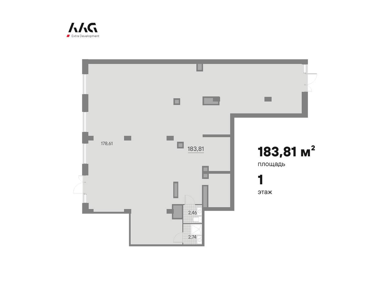Продам магазин 183.8 м.кв.