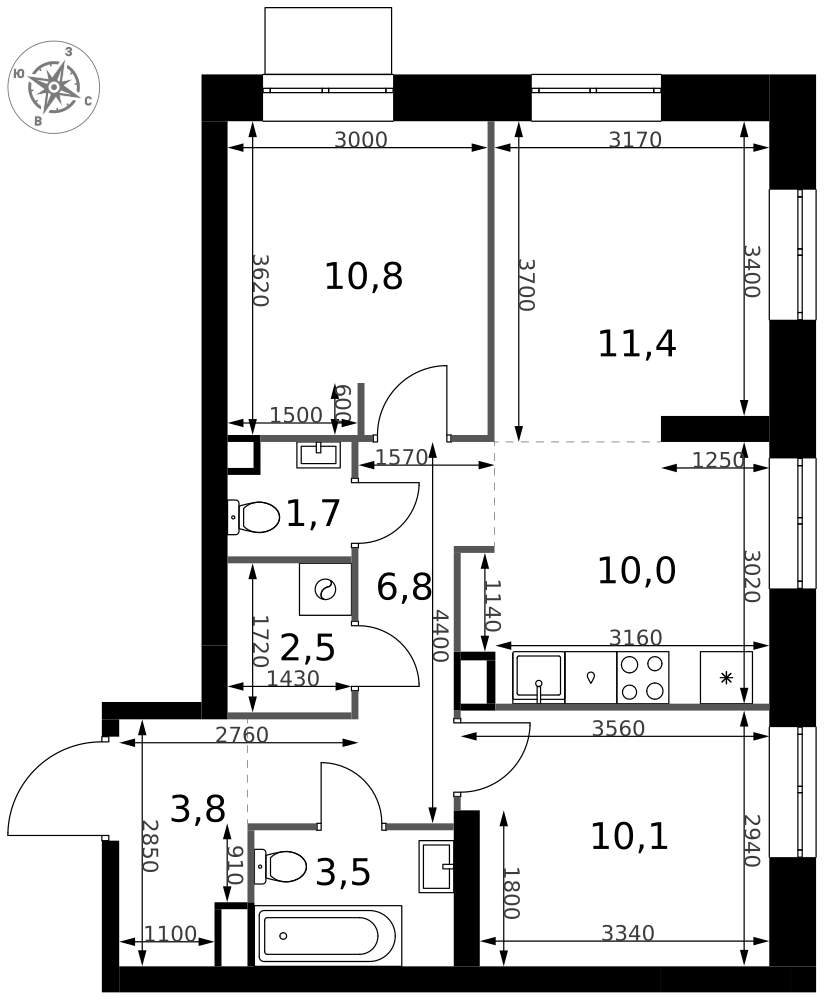 Продам помещение свободного назначения 3.1 м.кв.