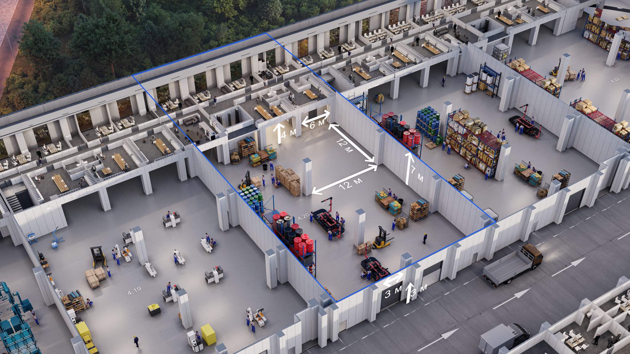 Продам производственное помещение 1220 м.кв.