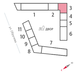 Планировка 1-комн. 3