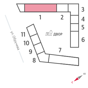 Планировка 1-комн. 3