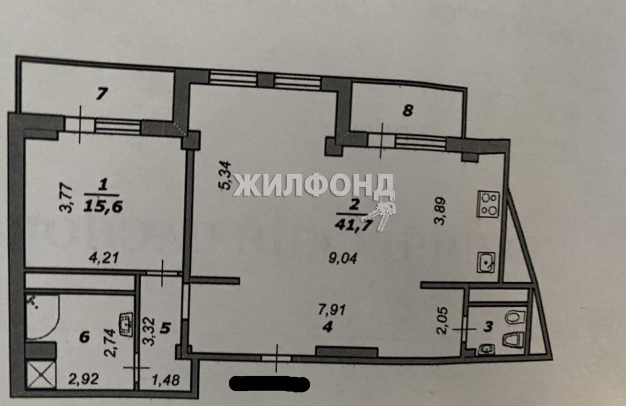 Продажа 2-комнатной квартиры, Белгород, Академическая улица,  д.23А