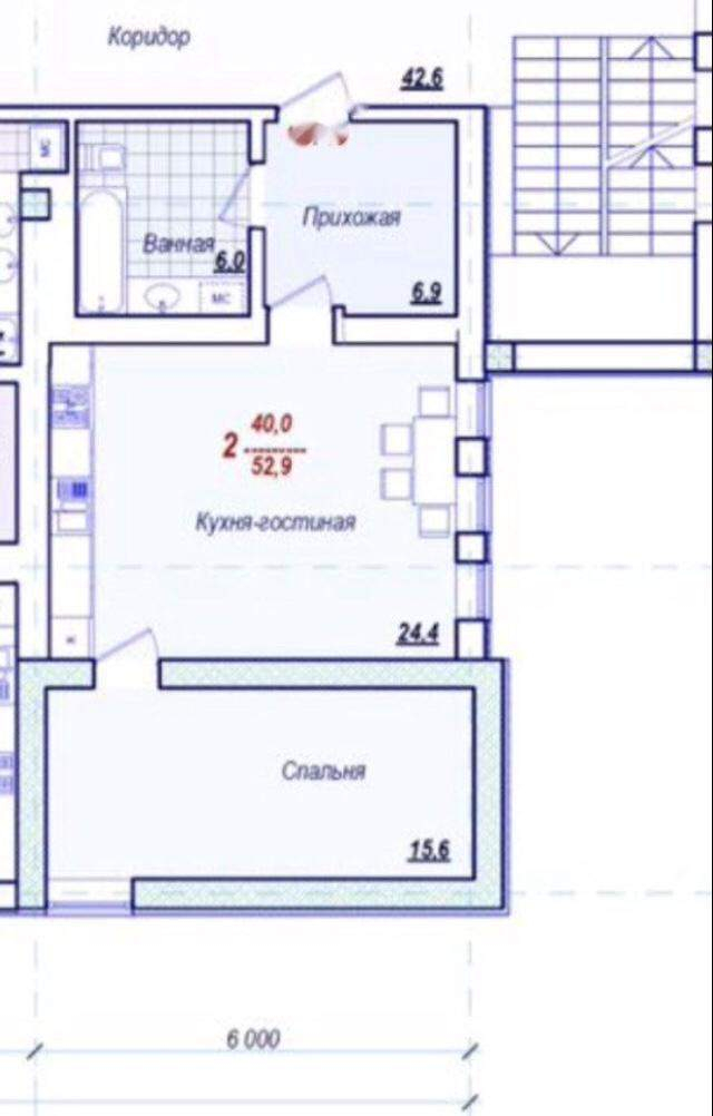 Продажа 2-комнатной квартиры, Новороссийск, Анапское шоссе,  д.41П
